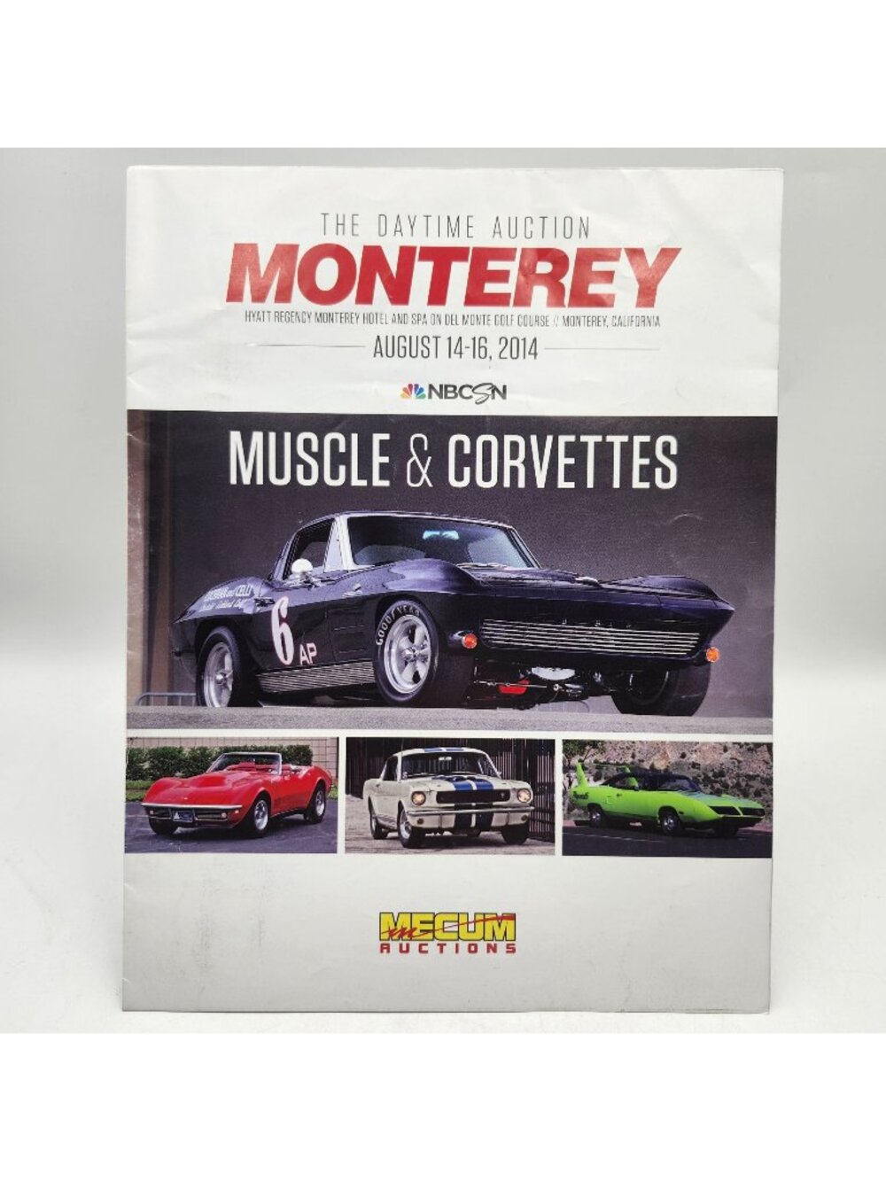 Mecum Auctions Fold-Out Poster 2014 Monterey Car Week Muscle & Corvettes